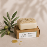 Olivenseife mit Luffa Produktbild – Madero Schweiz