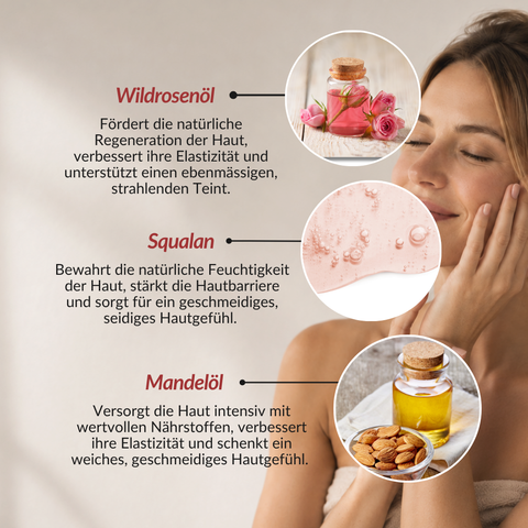 Huile visage premium aux huiles végétales de qualité et squalane