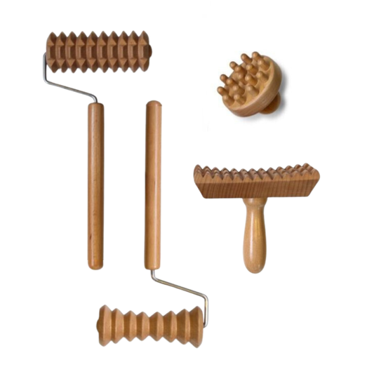 Holzwalzen für Maderotherapie Selbstanwendung